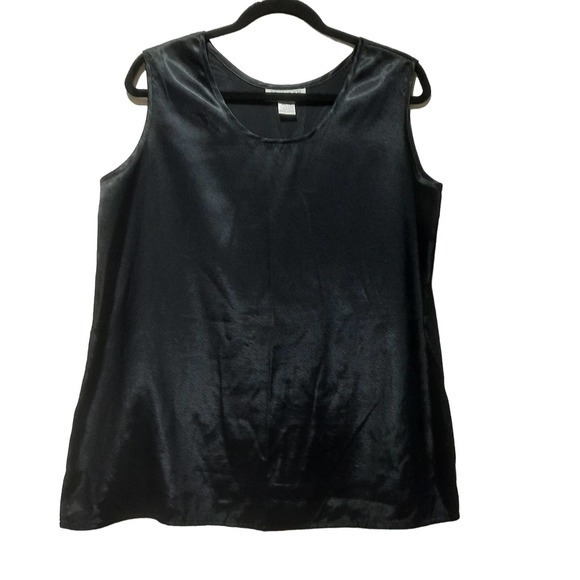 STUDIO C II WOMENS 14/16 BLACK PULLOVER POLYESTER‎ TANK TOP - Picture 3 of 4